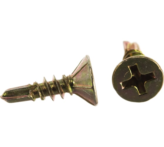 Изображение товара Оконный саморез Госкреп, желтый, сверло 3,9х13 40 шт., подвес 1-0021990