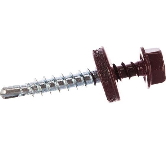 Изображение товара Кровельный саморез Госкреп 4,8х35 RAL 3005 красное вино 10 шт., подвес 2-0019060