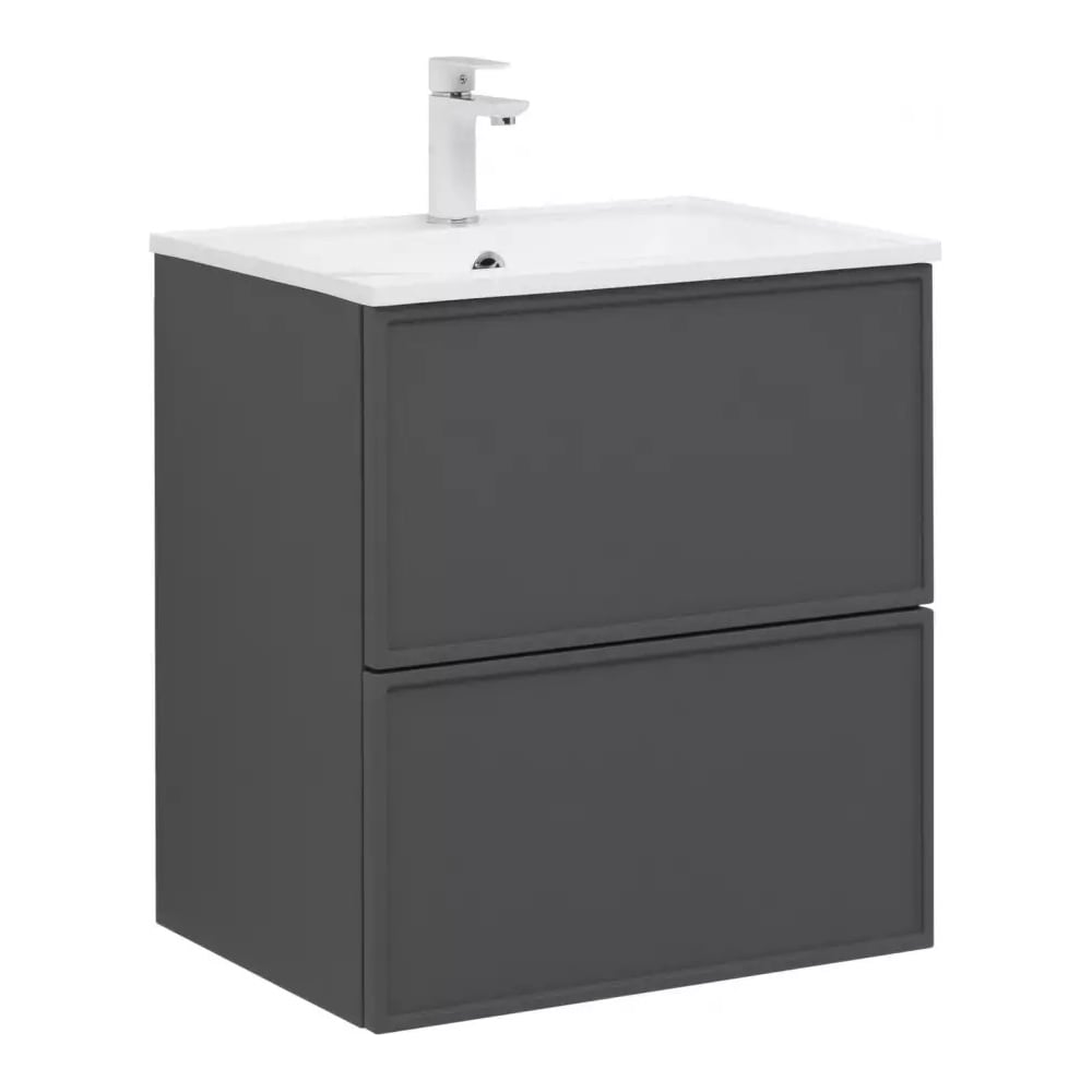 Изображение товара Подвесная тумба Aquanet Арт 60 ясень графит с ящиками современный стиль