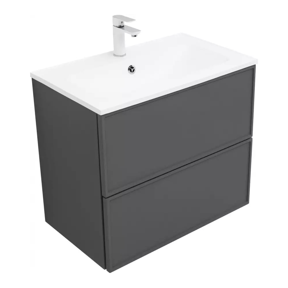 Изображение товара Тумба Aquanet Арт 75 подвесная ясень графит с ящиками 728х632х445 мм