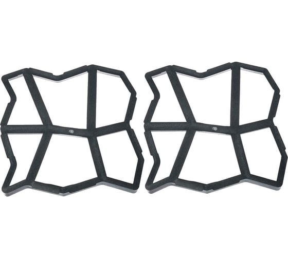 Изображение товара Садовая дорожка KIMRIK, 44x44 см, толщина 40 мм, черная, 2 шт KG000652