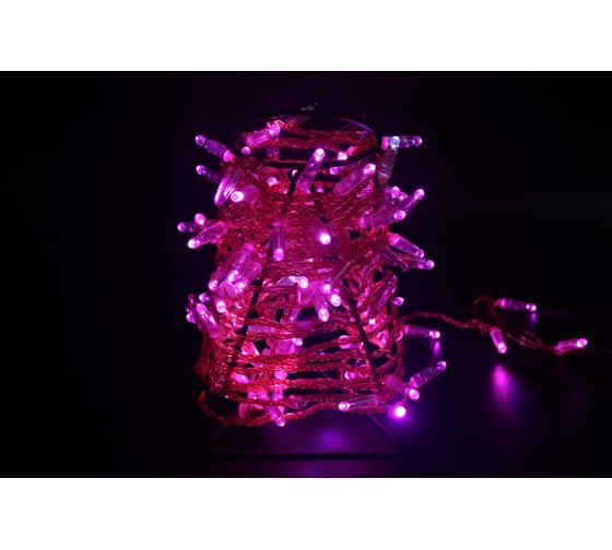 Изображение товара Гирлянда TEAMPROF Нить 10 м, 24В, колпачок, РОЗОВЫЙ, розовый провод TPF-S10CF-24V-CP/P