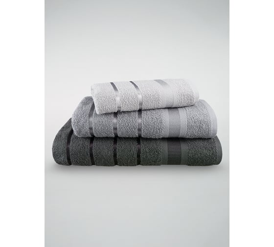 Изображение товара Полотенца махровые DIANA Севилья, Грозовое небо, 30x50, 50x90, 70x140 см ПМСевD-ГН-30-50-70