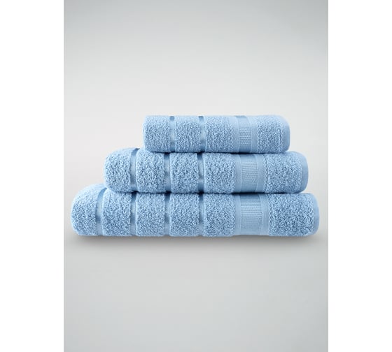 Изображение товара Полотенца махровые DIANA Севилья, Голубая гавань, 30x50, 50x90, 70x140 см ПМСевD-ГГ-30-50-70