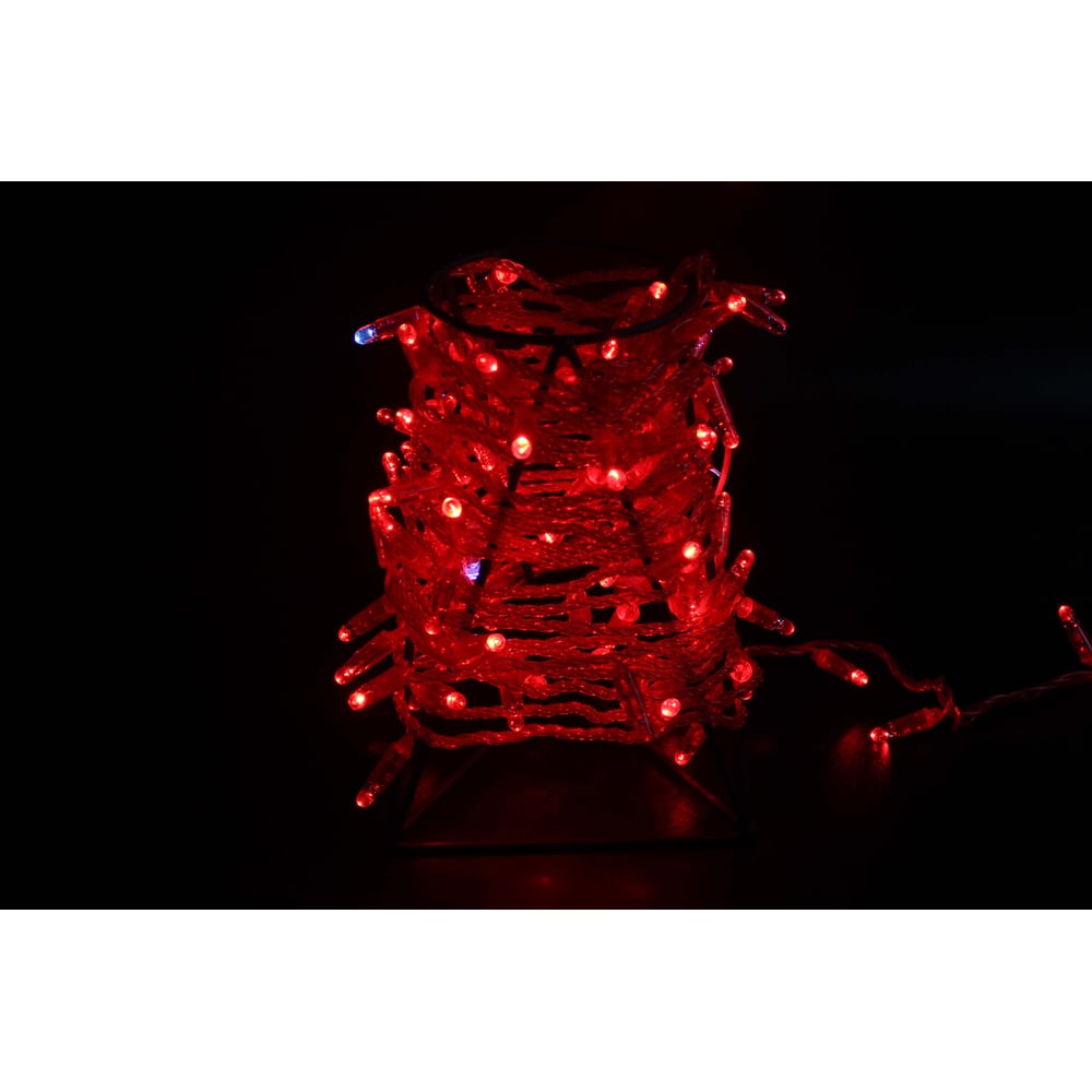 Изображение товара Гирлянда TEAMPROF Нить 10 м 24В красная для улицы с IP65