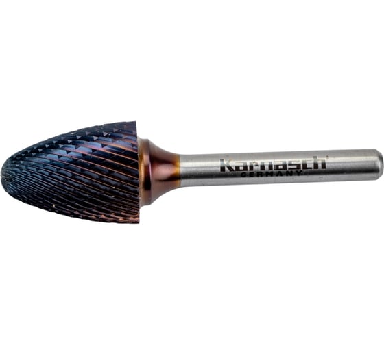 Изображение товара Борфреза твердосплавная форма F парабола с закругленной вершиной (20х25х6х70 мм) Karnasch 11.5051-075