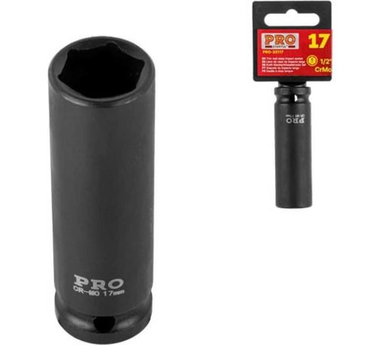 Изображение товара Головка ударная глубокая тонкостенная 6-гранная 1/2 DR", 17 мм PRO STARTUL PRO-32117