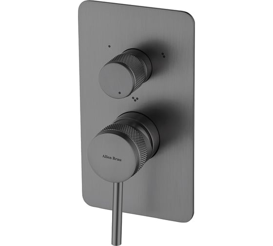 Изображение товара Смеситель встраиваемый ALLEN BRAU 5.31A11-MG PRIORITY X3 3 выхода, Kerox, Easy box, графит браш (323751) 00323751