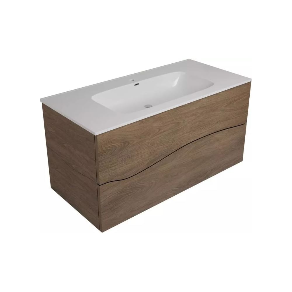 Изображение товара Подвесная тумба для ванной комнаты ALLEN BRAU GLORITY 100 дуб антик стильная и практичная