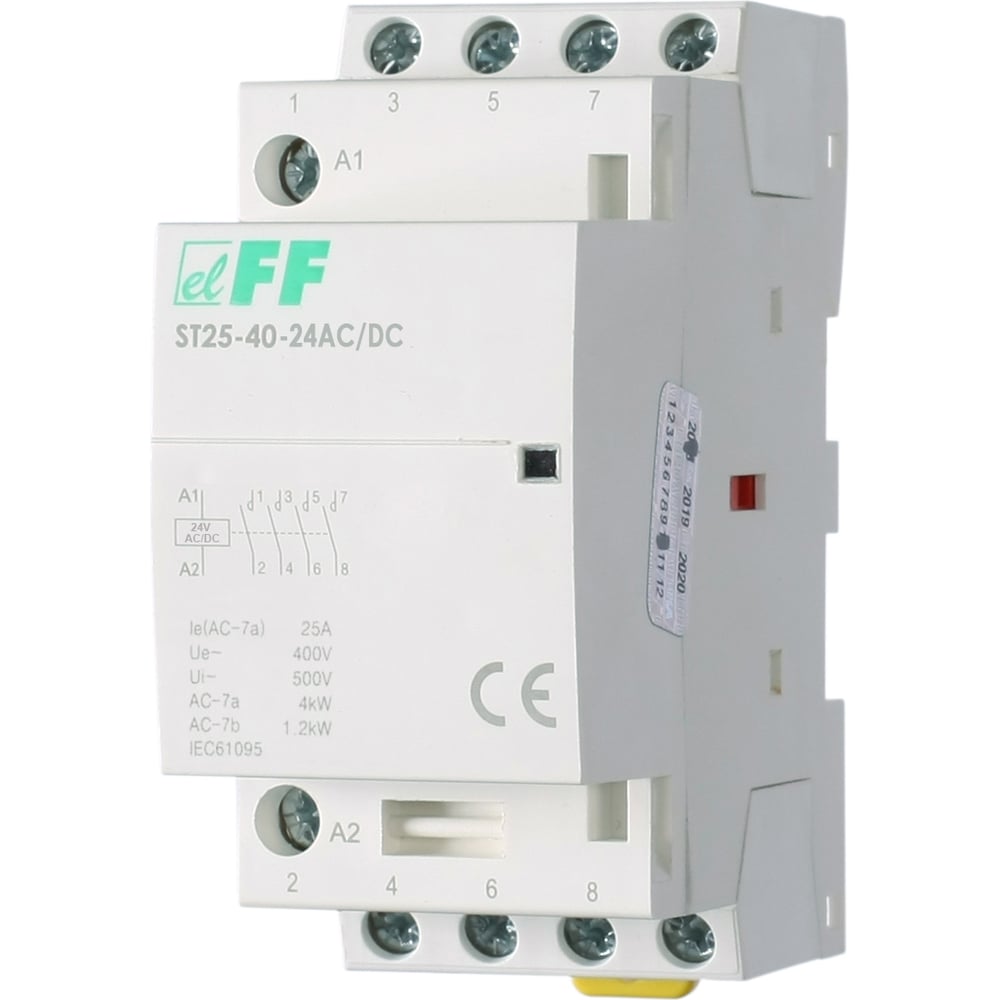 Изображение товара Контактор Евроавтоматика F&F ST25-40-24 AC/DC 4NO монтаж DIN-рейка