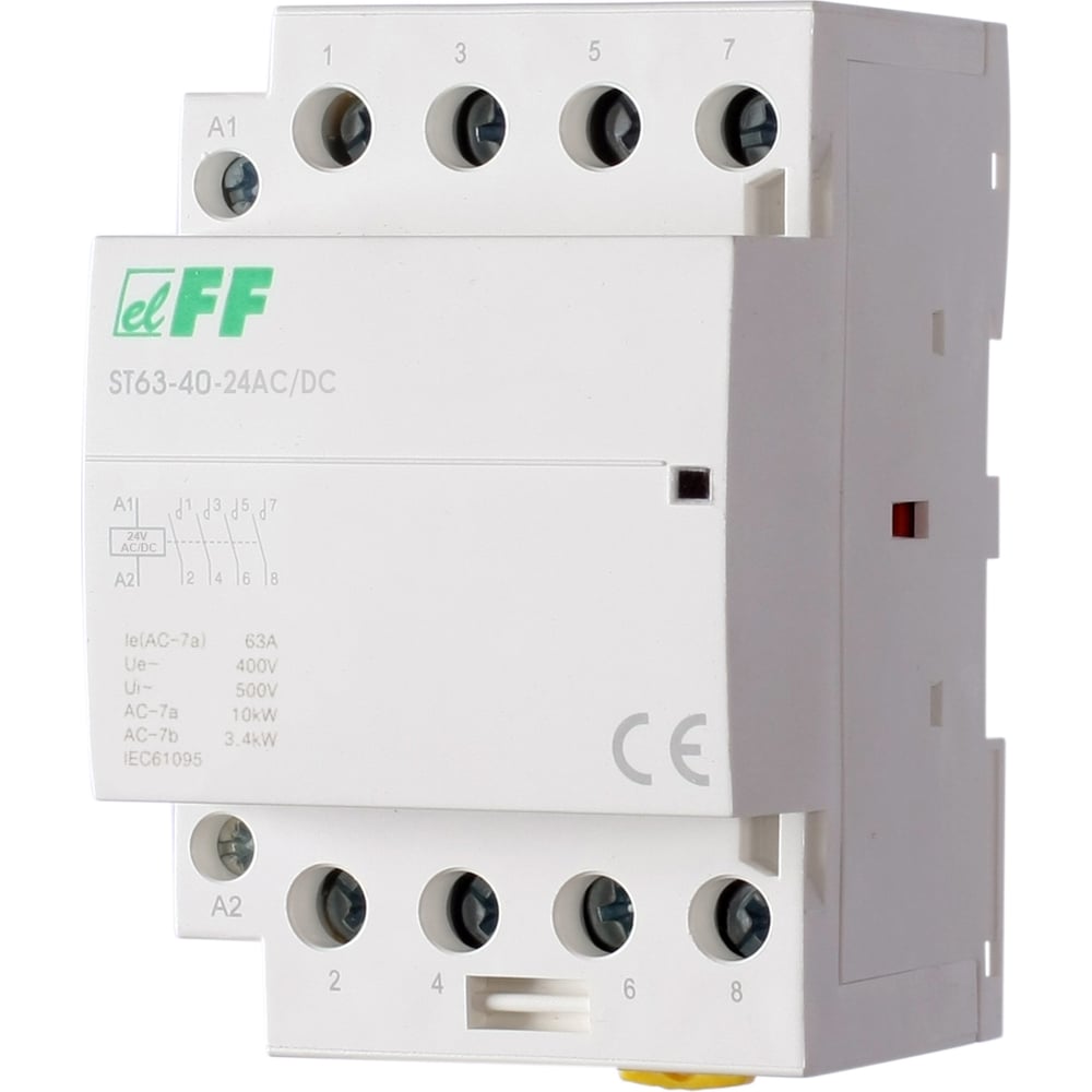 Изображение товара Контактор Евроавтоматика F&F ST63-40-24 AC/DC 4NO для DIN-рейки
