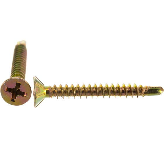 Изображение товара Оконный саморез Госкреп, желтый, сверло 3,9х32 40 шт., подвес 1-0022030