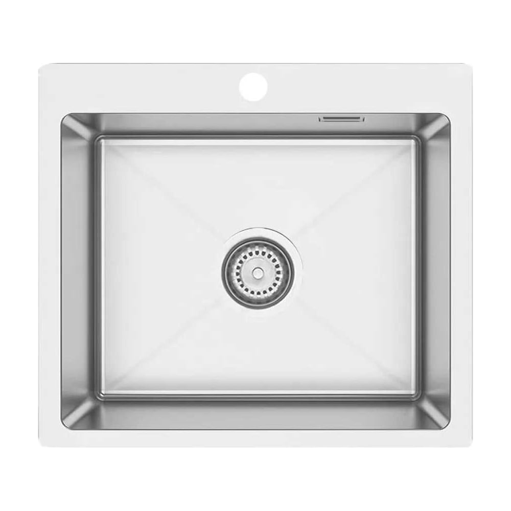 Изображение товара Кухонная мойка UKINOX Практика 600x500 мм с выпуском и сифоном из нержавеющей стали