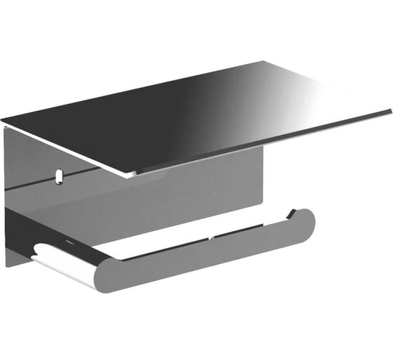 Изображение товара Держатель для туалетной бумаги Nofer Verona с полочкой для мобильного телефона, глянцевый 16876.B