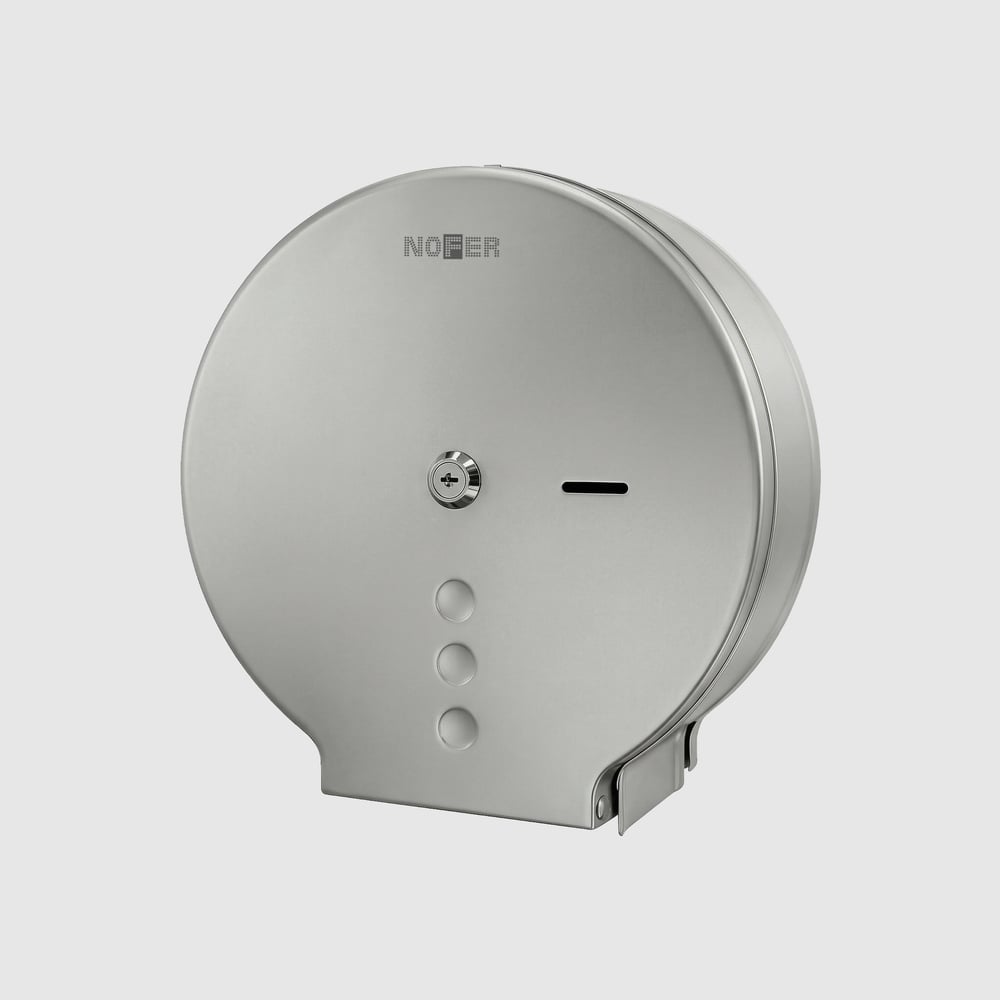 Изображение товара Диспенсер для туалетной бумаги Nofer из нержавеющей стали, круглый, матовый 05006.XL.S