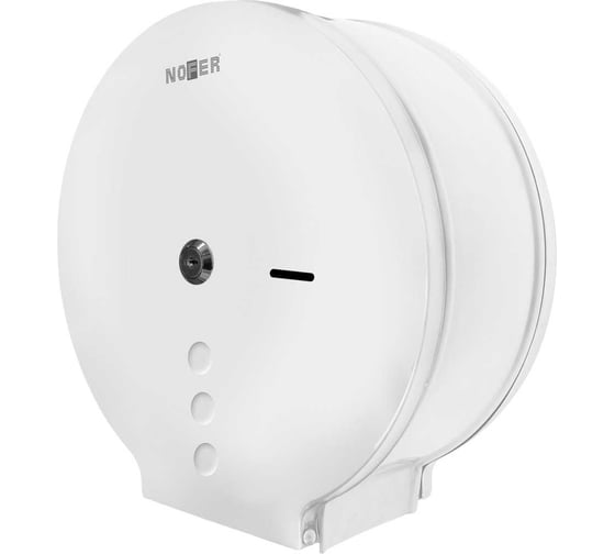 Изображение товара Диспенсер для туалетной бумаги Nofer круглый, из нержавеющей стали, белый 05006.XL.W