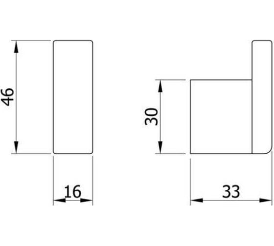 Изображение товара Крючок для ванны Nofer CORINTO глянцевый нерж. сталь 16921.B