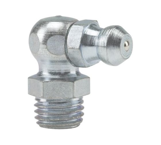 Изображение товара Пресс-масленка угловая оц. H3 M8x1, комплект 10 шт., оцинкованная сталь, Европейский стандарт DIN71412, MasloSmenka 010302-10