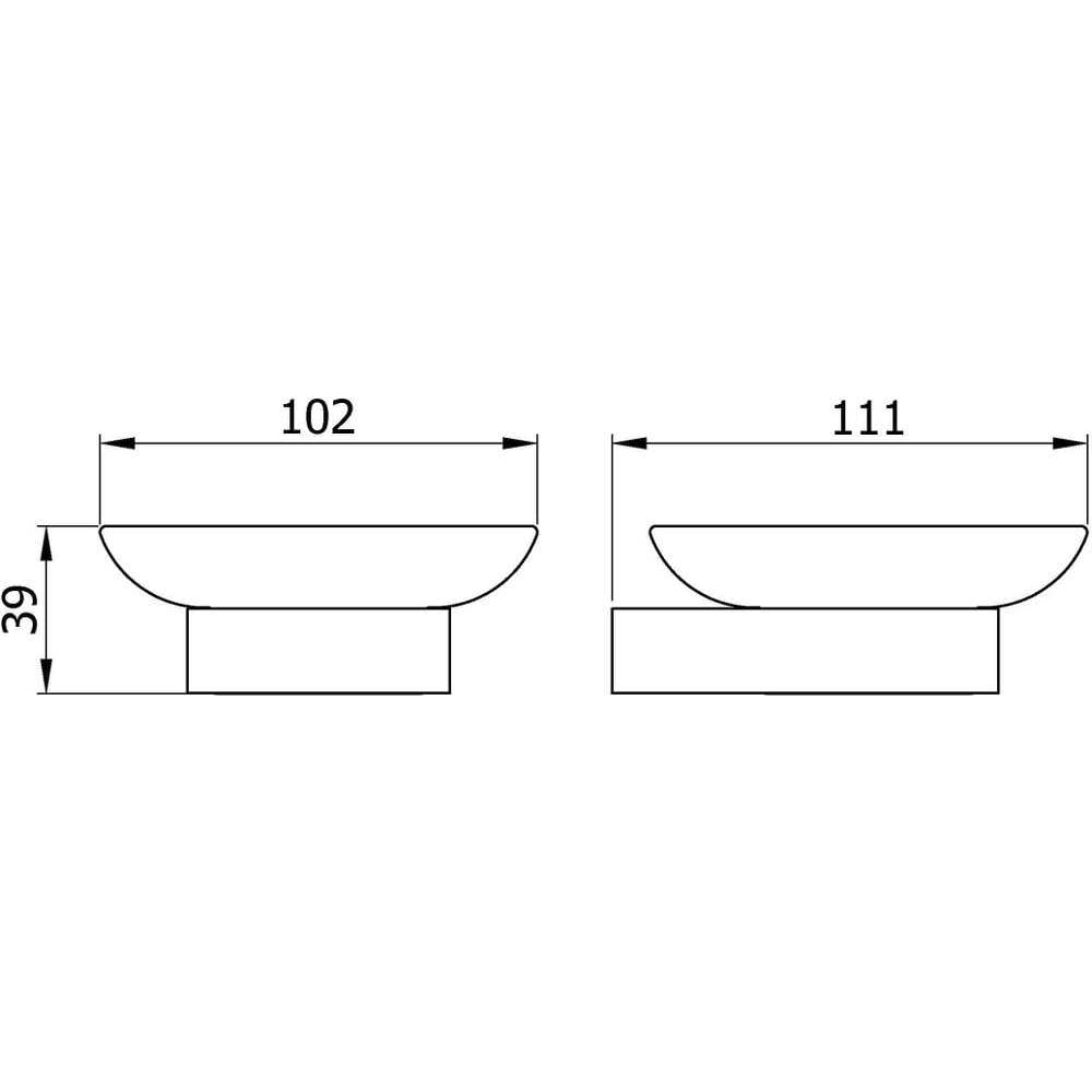 Изображение товара Мыльница Nofer Corinto глянцевая 16925.B для ванной комнаты
