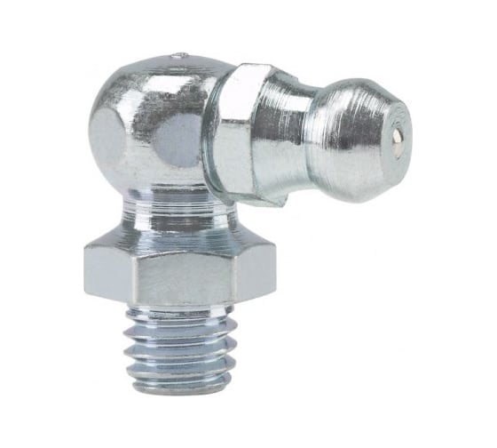 Изображение товара Пресс-масленка угловая оц. H3 M6x1 комплект 100 шт., оцинкованная сталь, Европейский стандарт DIN71412, MasloSmenka 010301-100