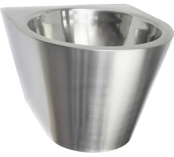 Изображение товара Раковина из нержавеющей стали Nofer настенная, круглая, 270x360x360 мм 13036.C.S