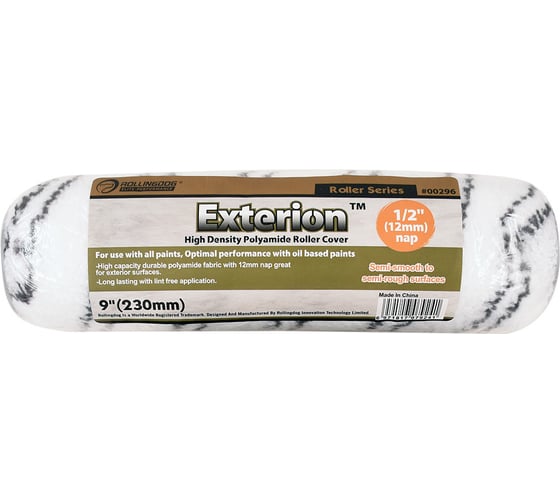 Изображение товара Малярный валик Rollingdog Exterion 230 мм, премиум полиамид, ворс 12,7 мм, под бюгель 8 мм 00296