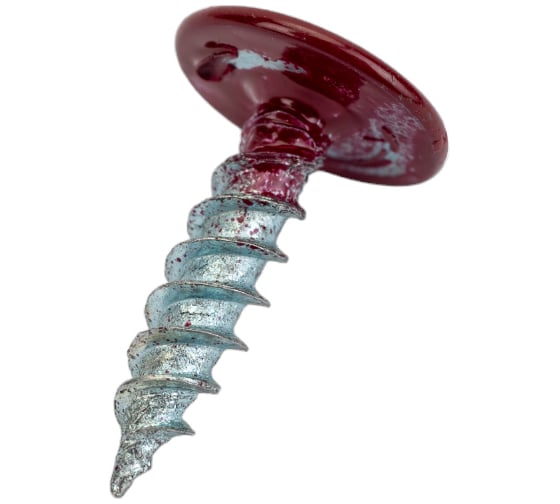 Изображение товара Саморезы с прессшайбой Госкреп 4,2х16мм красные RAL3005 35 шт., подвес 1-0017320