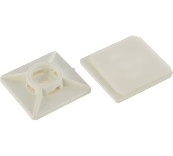 Изображение товара Площадка под хомут Невский Крепеж 27х27 полипроп. белая самокл. 20 шт. 800765