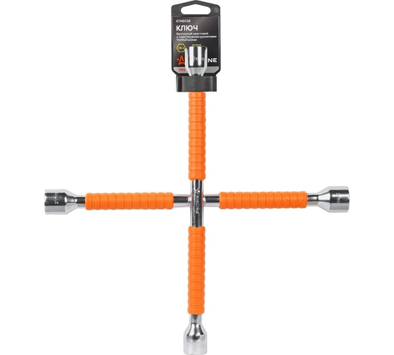 Изображение товара Ключ баллонный крестовой AIRLINE PRO 350 мм, с пластиковыми рукоятками, 17x19x21x22 мм ATAB034