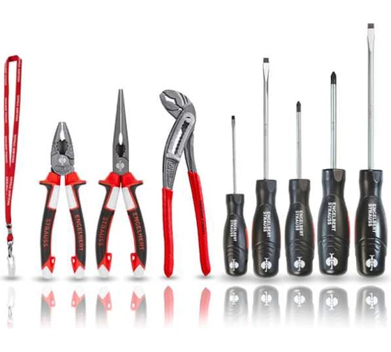 Изображение товара Набор отверток и шарнирно губцевого инструмента Engelbert Strauss 9 шт. 5513643