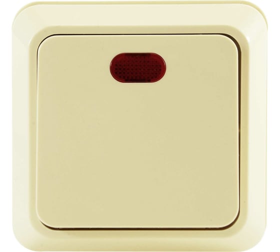 Изображение товара Одноклавишный выключатель Jilion с подсветкой бежевый 9533405