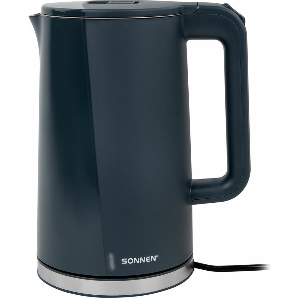 Изображение товара Электрический чайник SONNEN Kt-8718b 1.7 л 2200 Вт графитовый нержавеющая сталь