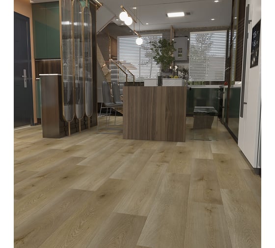 Изображение товара Кварц виниловый ламинат FLOORWOOD Uantroo Дуб Майк 43 класс, 5 мм с подложкой, 2.23 кв.м 6531