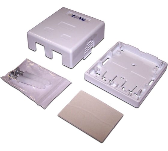 Изображение товара Настенная коробка TWT на 1 порт для Keystone TWT-SA1-WH