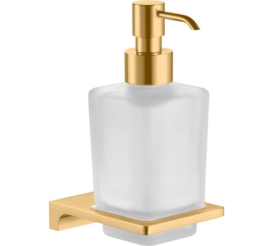 Изображение товара Дозатор для жидкого мыла настенный RavSlezak, стеклянный, золотистый крацованный NLA0303ZK