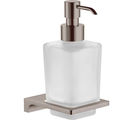 Изображение товара Дозатор для жидкого мыла настенный RavSlezak, стеклянный, серый металлик глянцевый NLA0303MGL