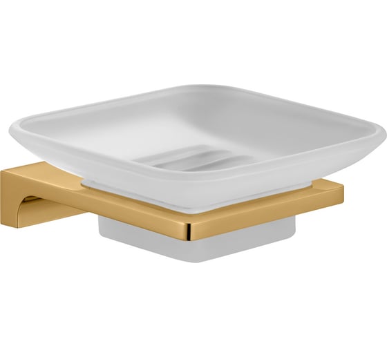 Изображение товара Мыльница стеклянная настенная RavSlezak, золотистый крацованный NLA0300ZK