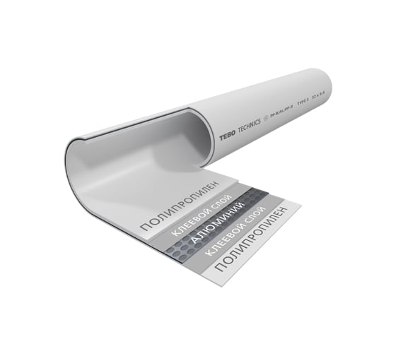 Изображение товара Труба TEBO PPR 63х10,5мм SDR6 армированная в центре 4 м 030010707