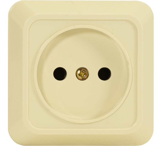 Изображение товара Розетка Jilion 1 гнездо без заземления бежевый 9533427