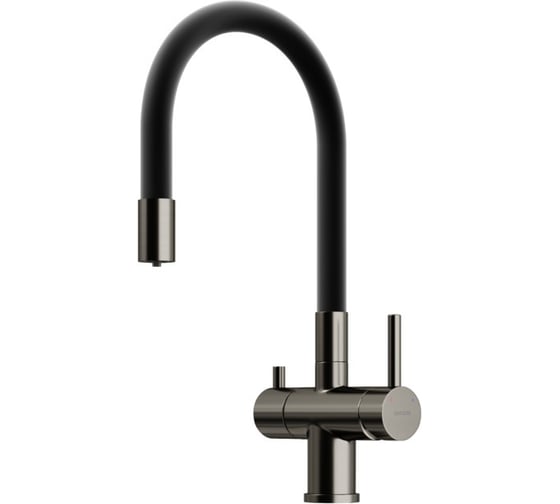 Изображение товара Смеситель для кухни Lucia с возможностью подключения фильтра для воды, цвет вороненая сталь Sancos SC4004GG