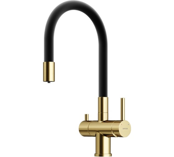 Изображение товара Смеситель для кухни Lucia с возможностью подключения фильтра для воды, цвет брашированное золото Sancos SC4004BG
