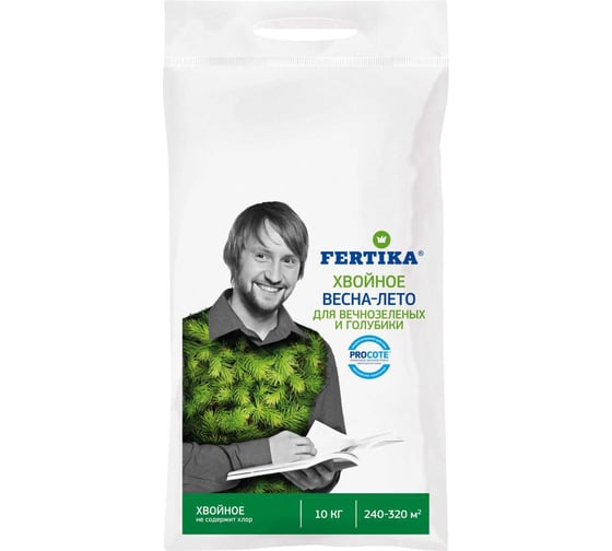 Изображение товара Хвойное для вечнозеленых и голубики Fertika весна–лето-10 кг Ф04203