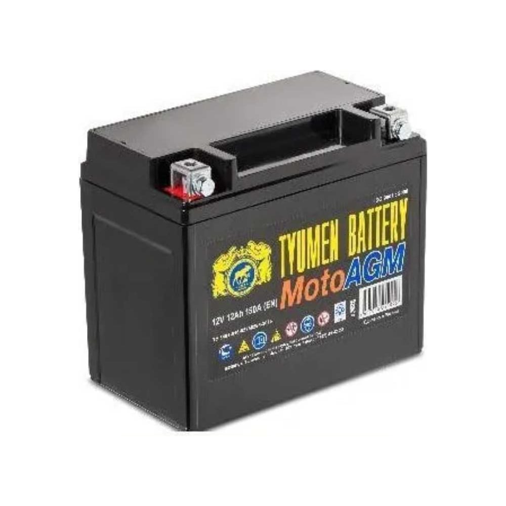 Изображение товара АКБ TYUMEN BATTERY мото 6МТС-12 AGM болт TNM12-AGM надежный аккумулятор для мотоцикла