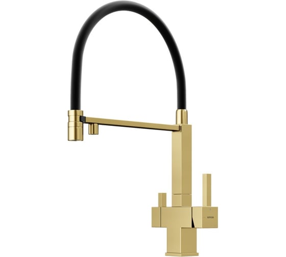 Изображение товара Смеситель для кухни Sancos Moro с возможностью подключения фильтра для воды, брашированное золото SC4006BG