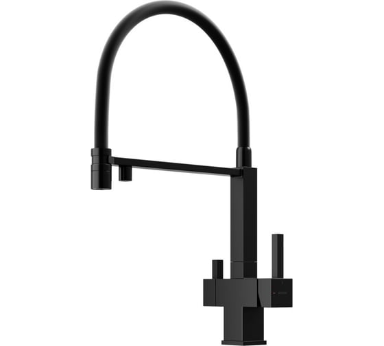 Изображение товара Смеситель для кухни Sancos Moro с возможностью подключения фильтра для воды, матовый черный SC4006MB