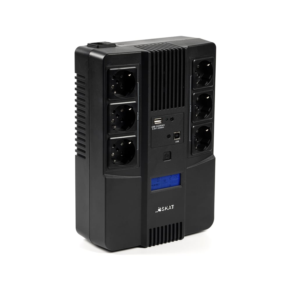 Изображение товара Источник бесперебойного питания SKAT 800-AID-IN-1x9 для компьютеров и дома