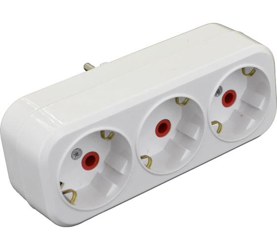 Изображение товара Разветвитель на 3 гнезда AY-KA с заземлением, прямой 7713400