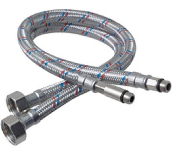 Изображение товара Гибкая подводка для смесителя GRIALE пара 1/2/М10 гайка -штуцер 80 см GR57-80