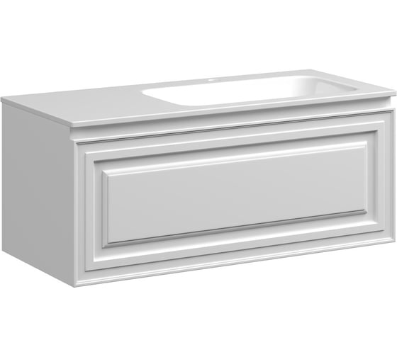 Изображение товара Тумба подвесная Sancos Very правая, 995x445x406 мм, c одним ящиком оснащенным доводчиками, Bianco VR100RW