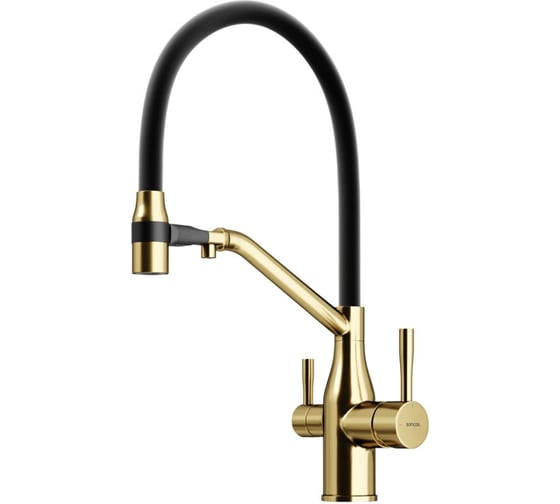 Изображение товара Смеситель для кухни Sancos Orta с возможностью подключения фильтра для воды, цвет брашированное золото SC4008BG
